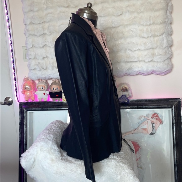 Blank NYC Black faux leather  and peach pink jones New York blouse bundle of 2 - Picture 6 of 12